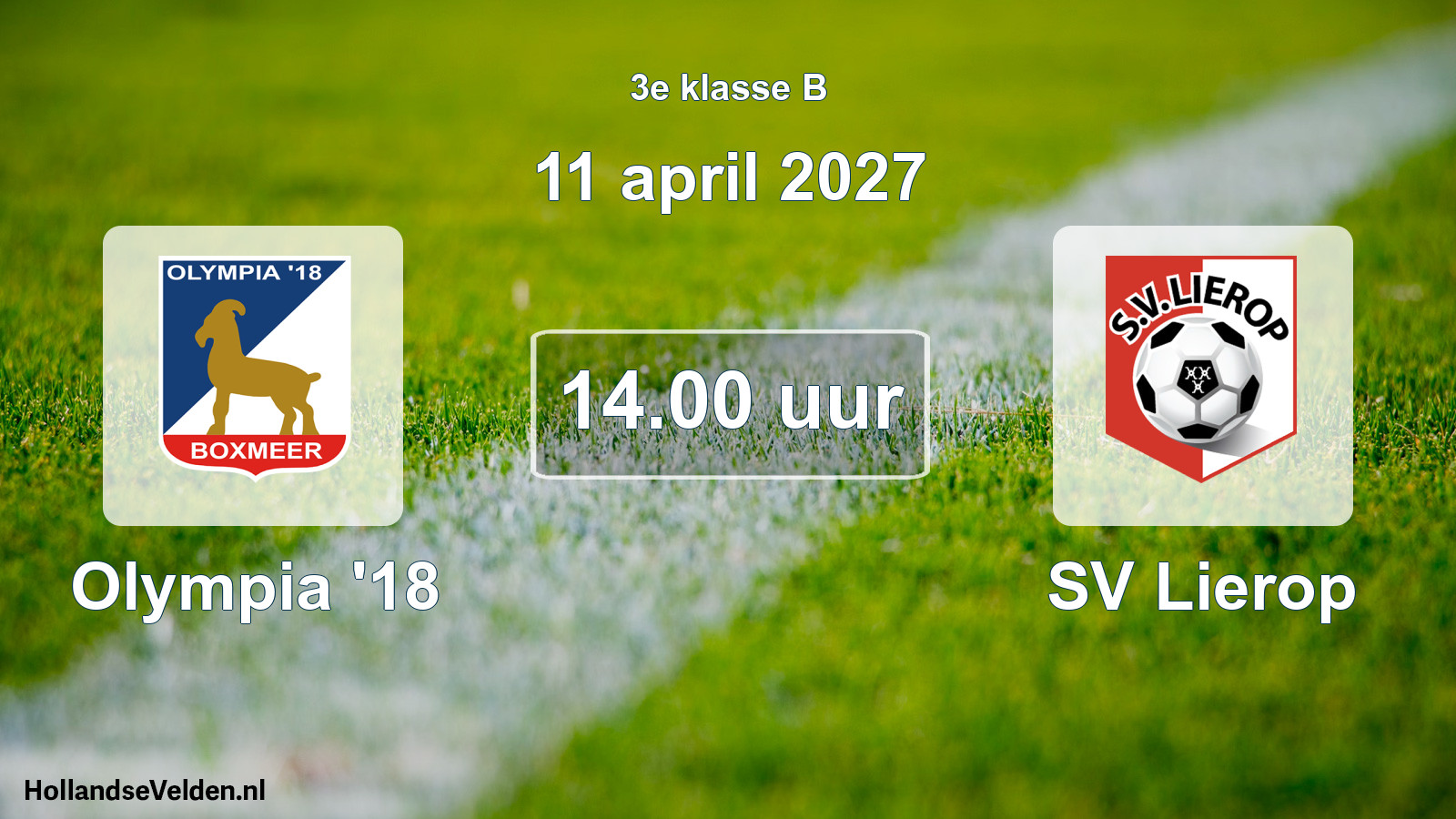 Scheduled Match: Olympia '18 - SV Lierop (11 April 2027)
