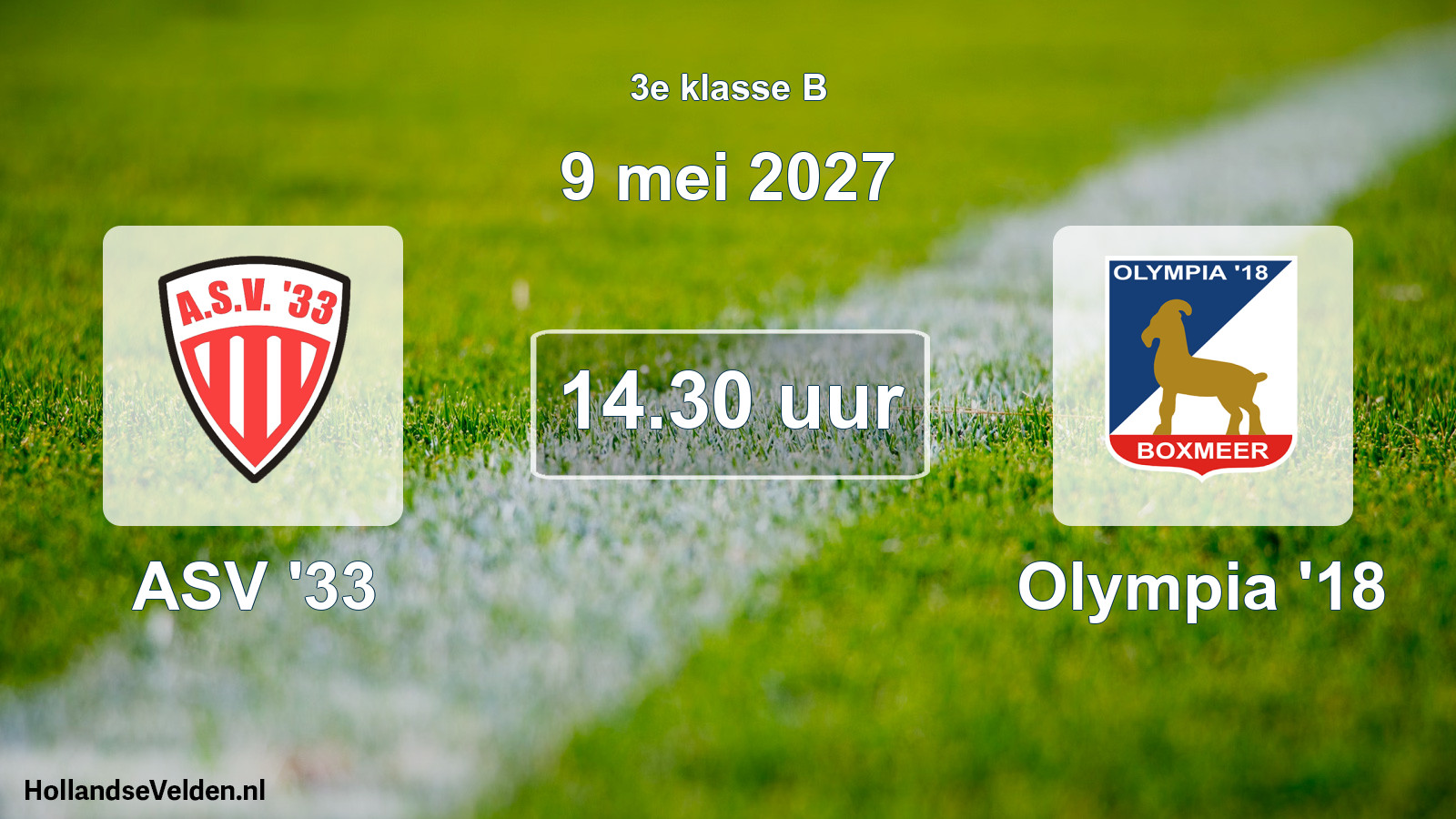 Scheduled Match: ASV '33 - Olympia '18 (9 May 2027)
