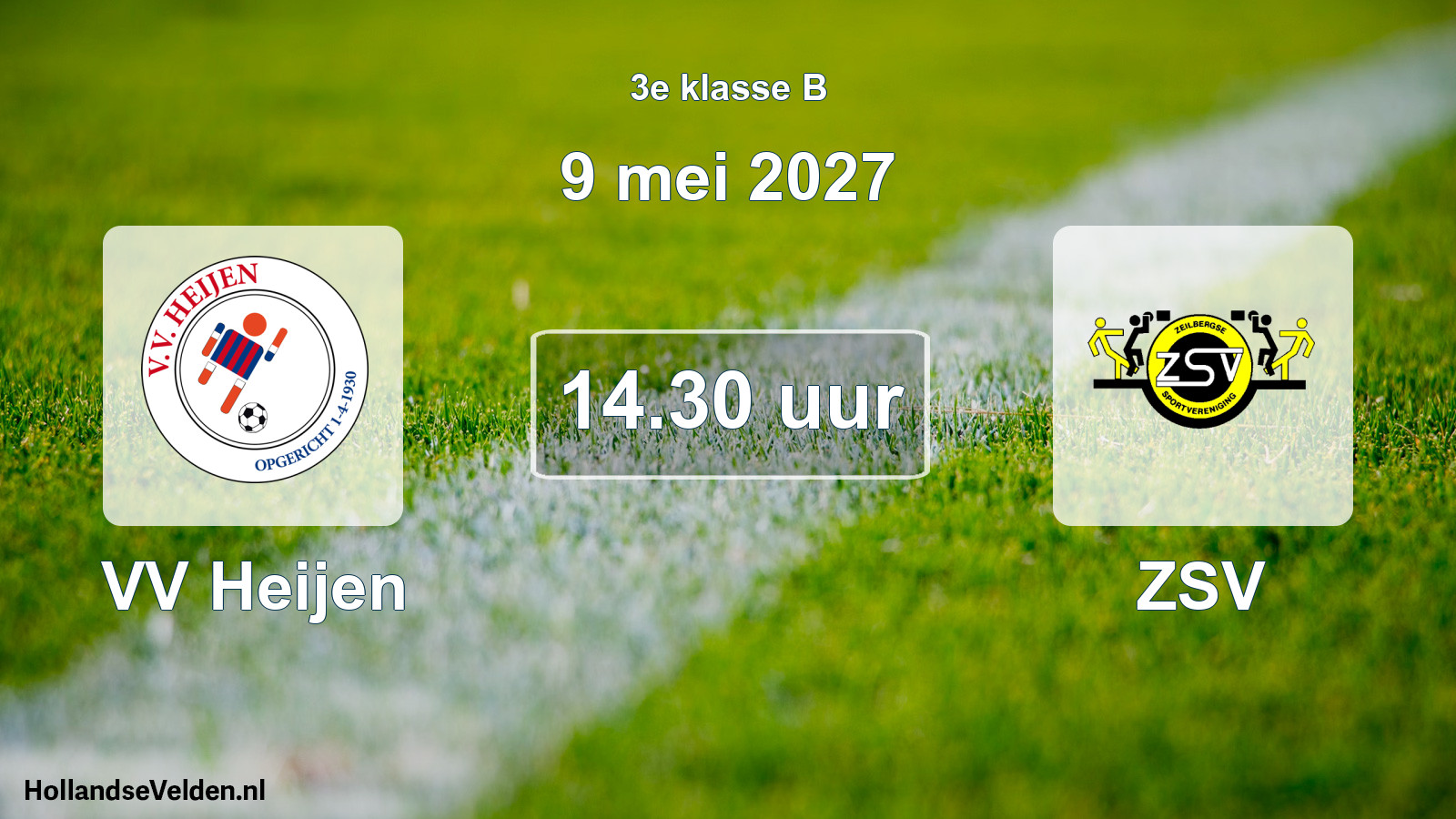Geplande wedstrijd: VV Heijen - ZSV (9 mei 2027)