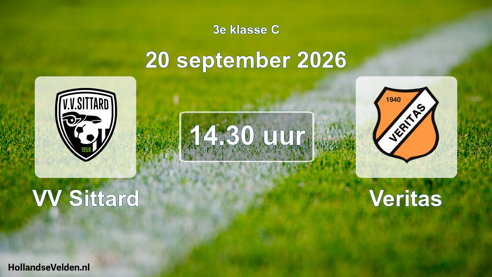 Geplande wedstrijd: VV Sittard - Veritas (20 september 2026)