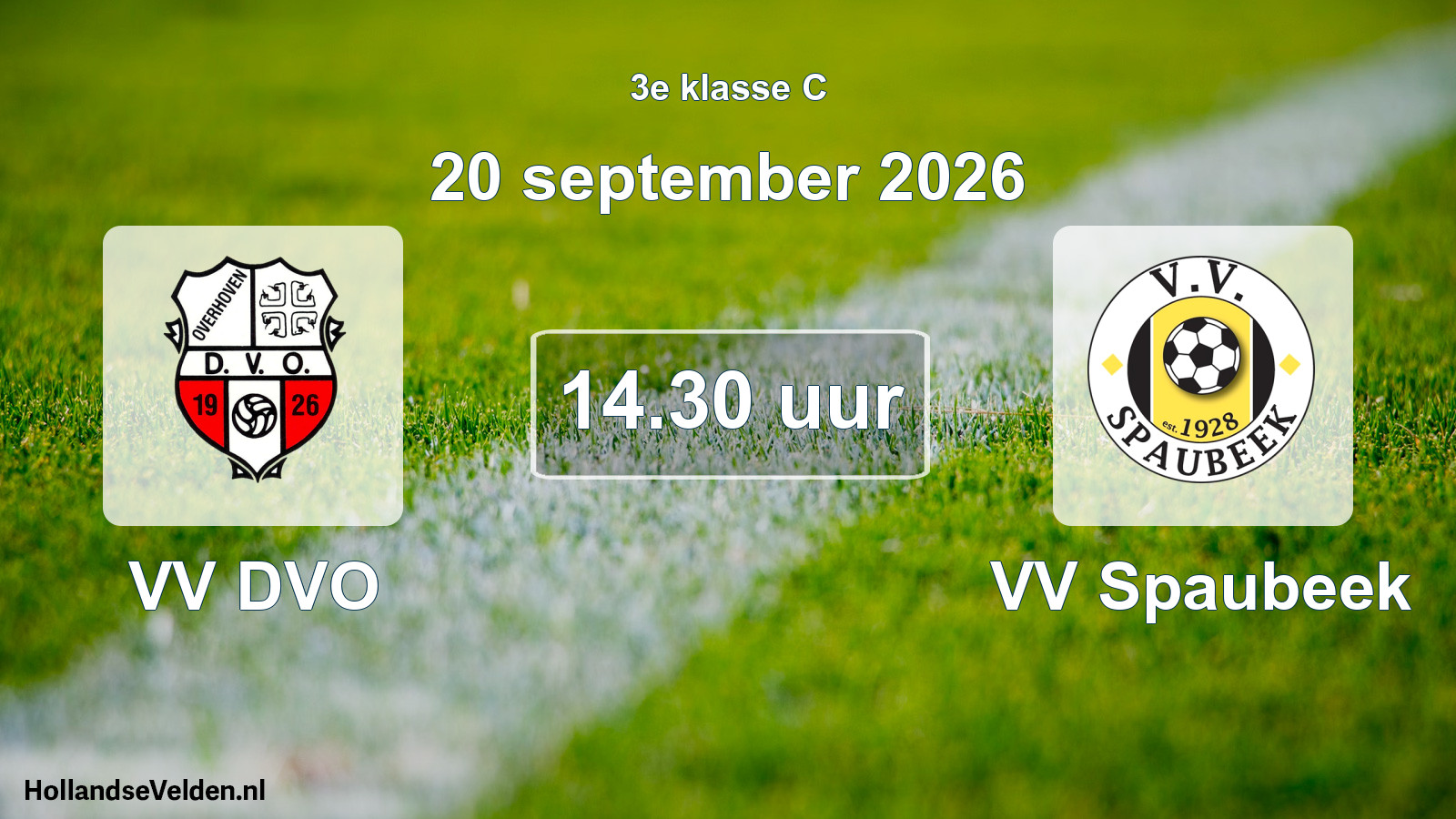 Geplande wedstrijd: VV DVO - VV Spaubeek (20 september 2026)