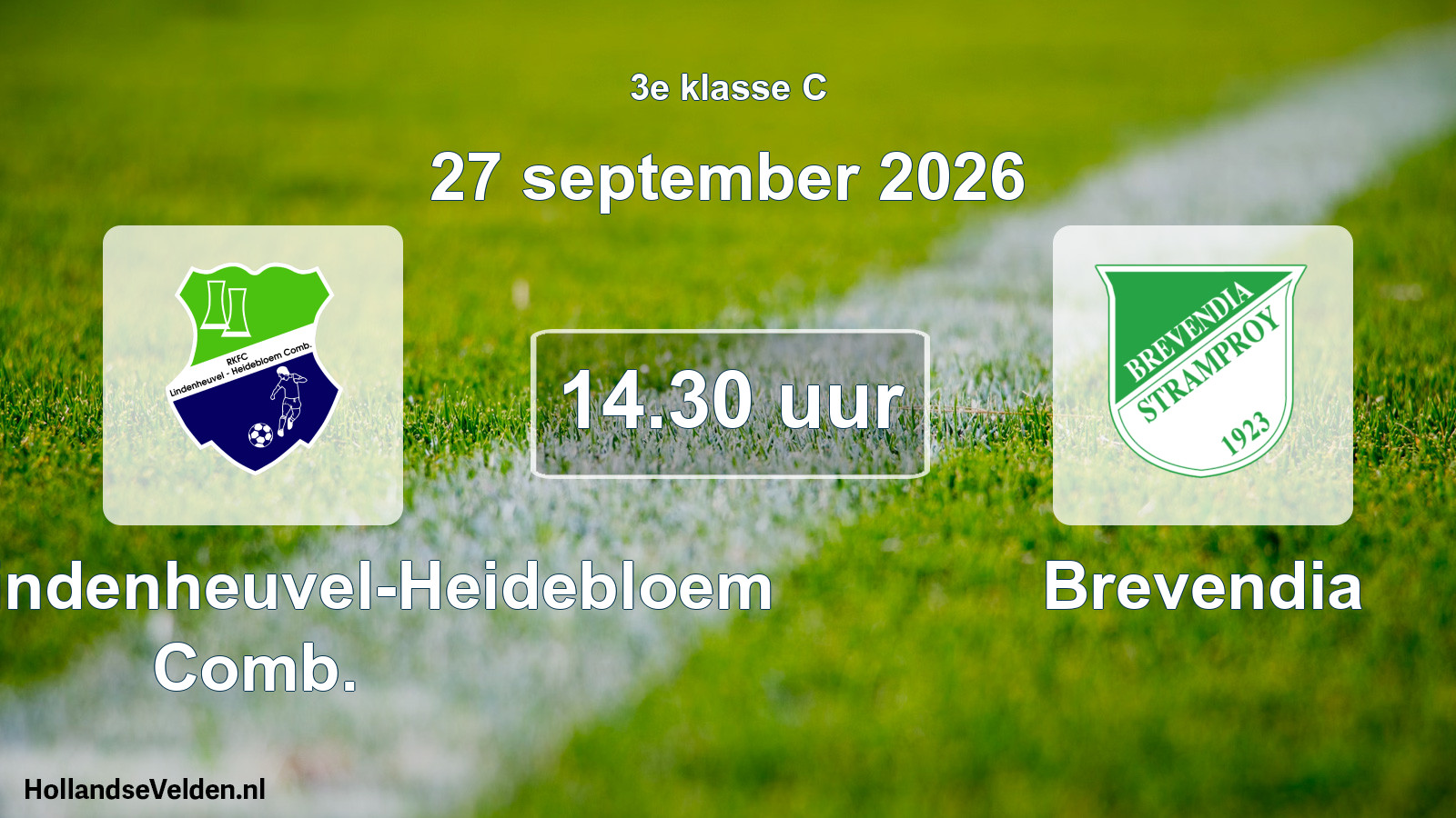 Geplande wedstrijd: RKFC Lindenheuvel-Heidebloem Comb. - Brevendia (27 september 2026)