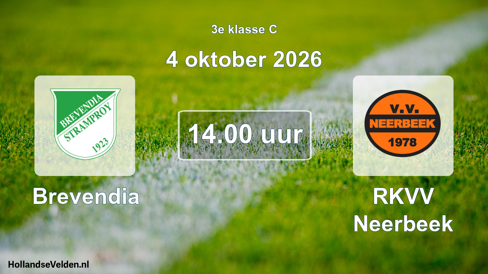 Geplande wedstrijd: Brevendia - RKVV Neerbeek (4 oktober 2026)