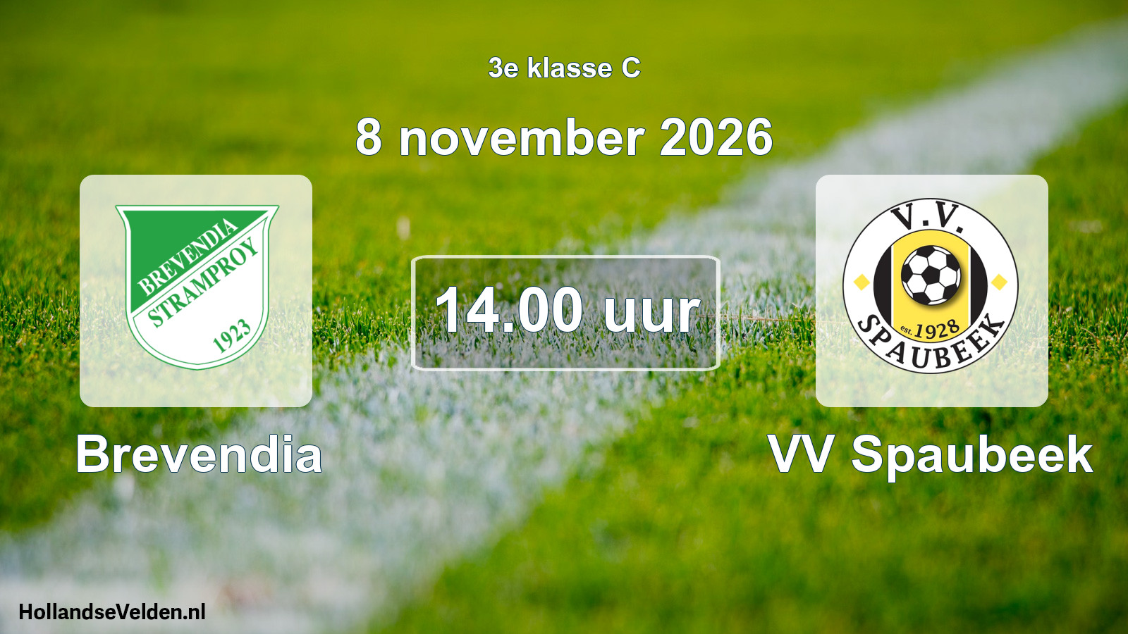 Geplande wedstrijd: Brevendia - VV Spaubeek (8 november 2026)
