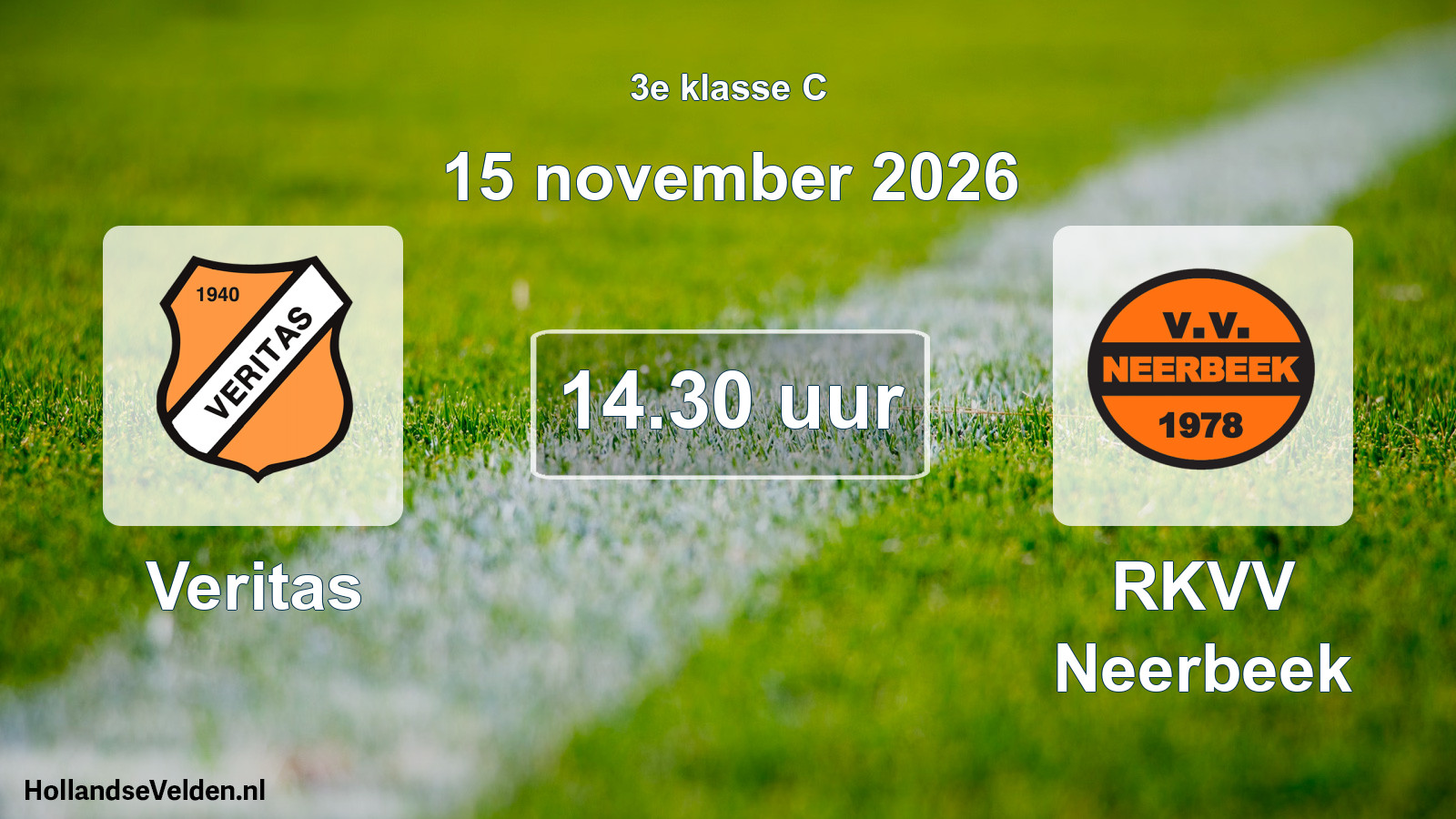 Geplande wedstrijd: Veritas - RKVV Neerbeek (15 november 2026)