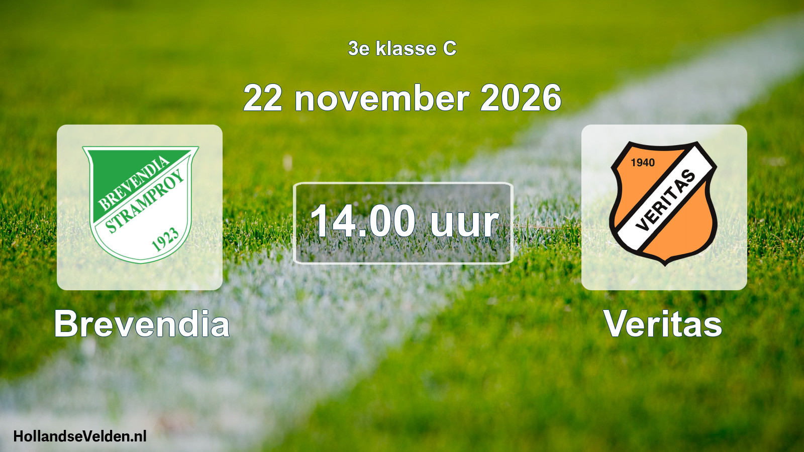 Geplande wedstrijd: Brevendia - Veritas (22 november 2026)