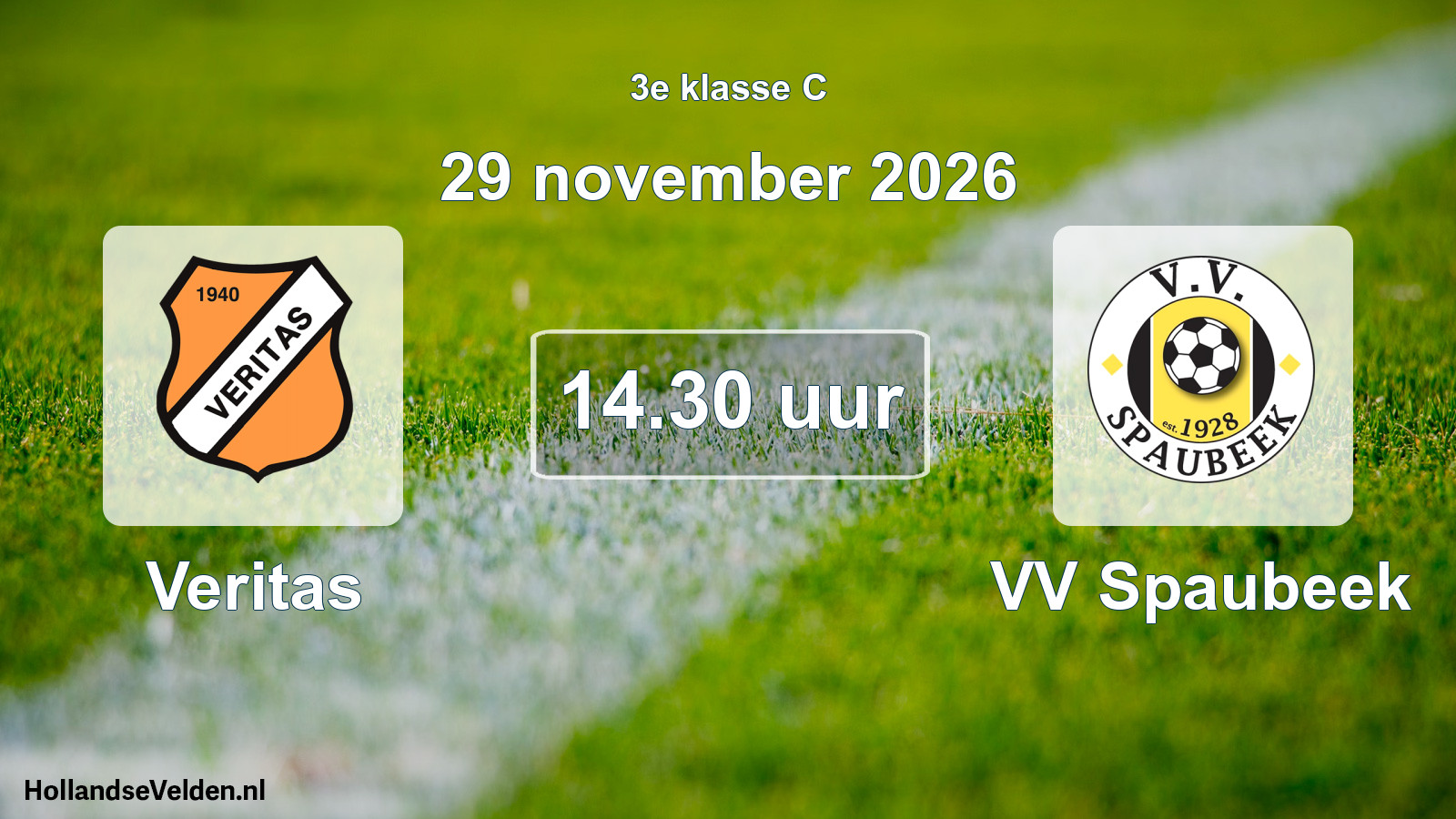 Geplande wedstrijd: Veritas - VV Spaubeek (29 november 2026)