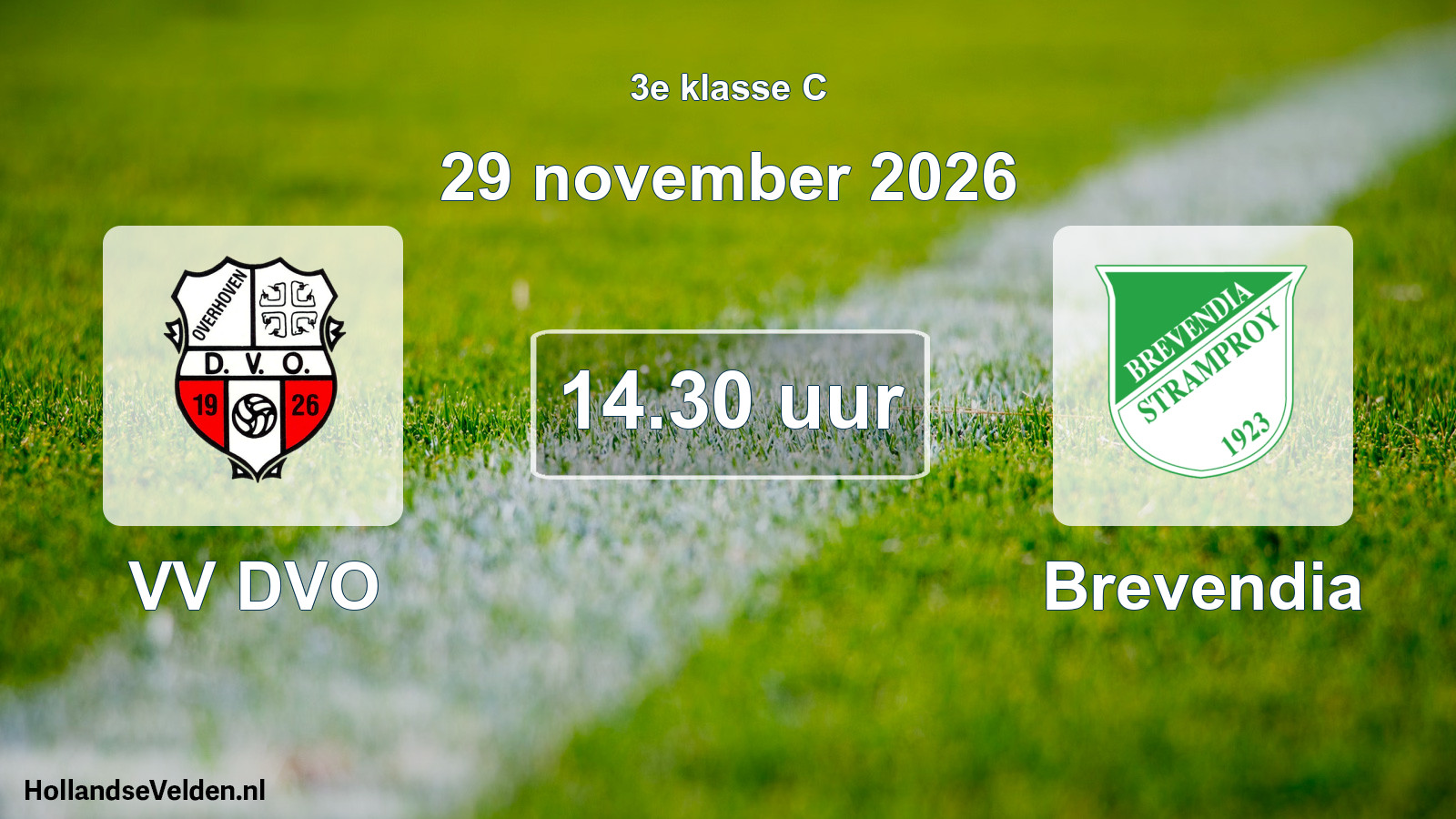 Geplande wedstrijd: VV DVO - Brevendia (29 november 2026)