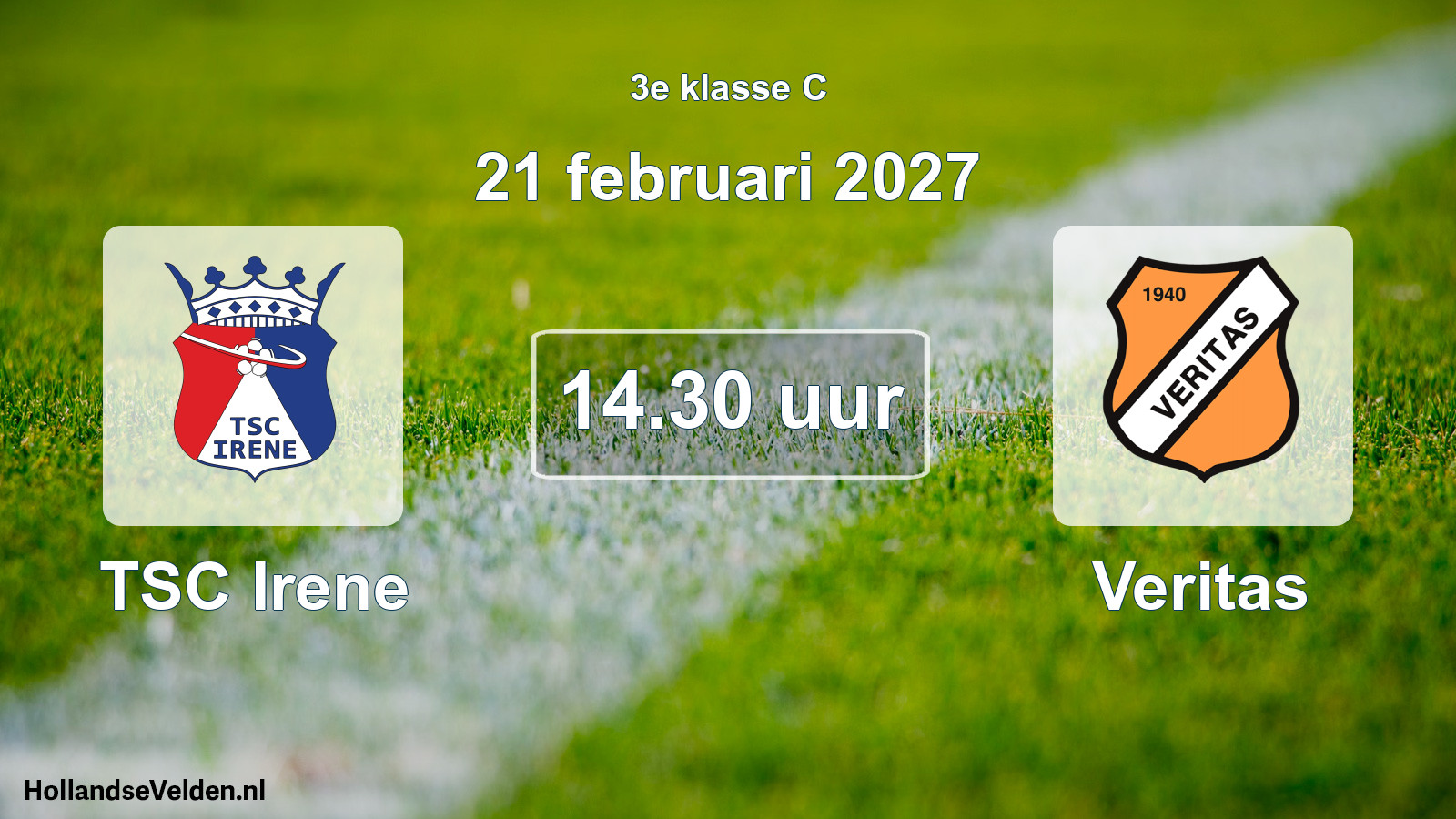 Geplande wedstrijd: TSC Irene - Veritas (21 februari 2027)