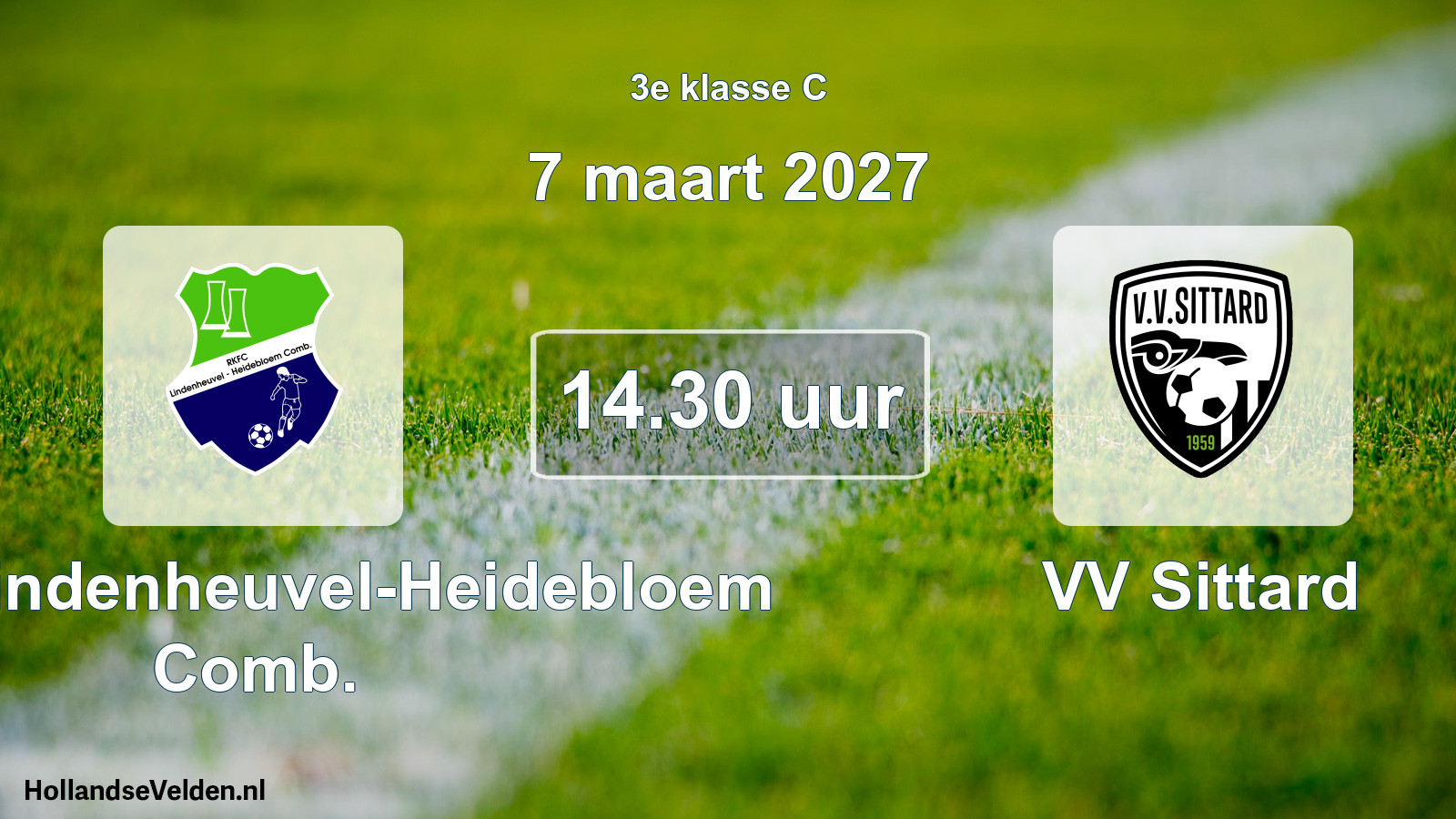 Geplande wedstrijd: RKFC Lindenheuvel-Heidebloem Comb. - VV Sittard (7 maart 2027)