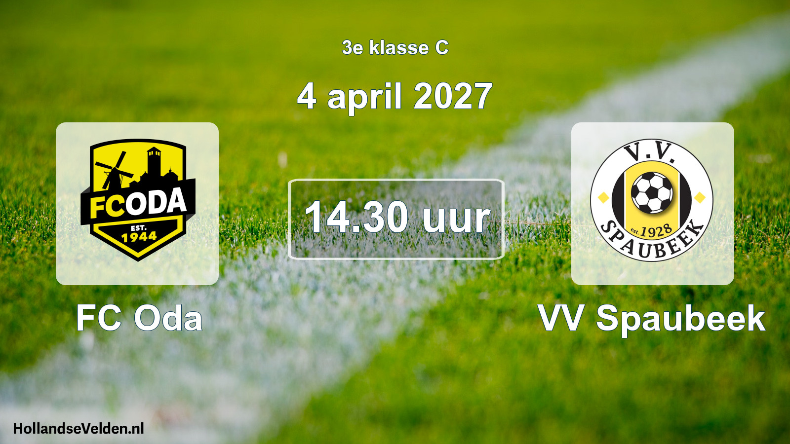 Geplande wedstrijd: FC Oda - VV Spaubeek (4 april 2027)