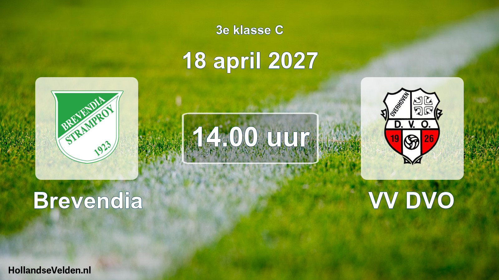 Geplande wedstrijd: Brevendia - VV DVO (18 april 2027)