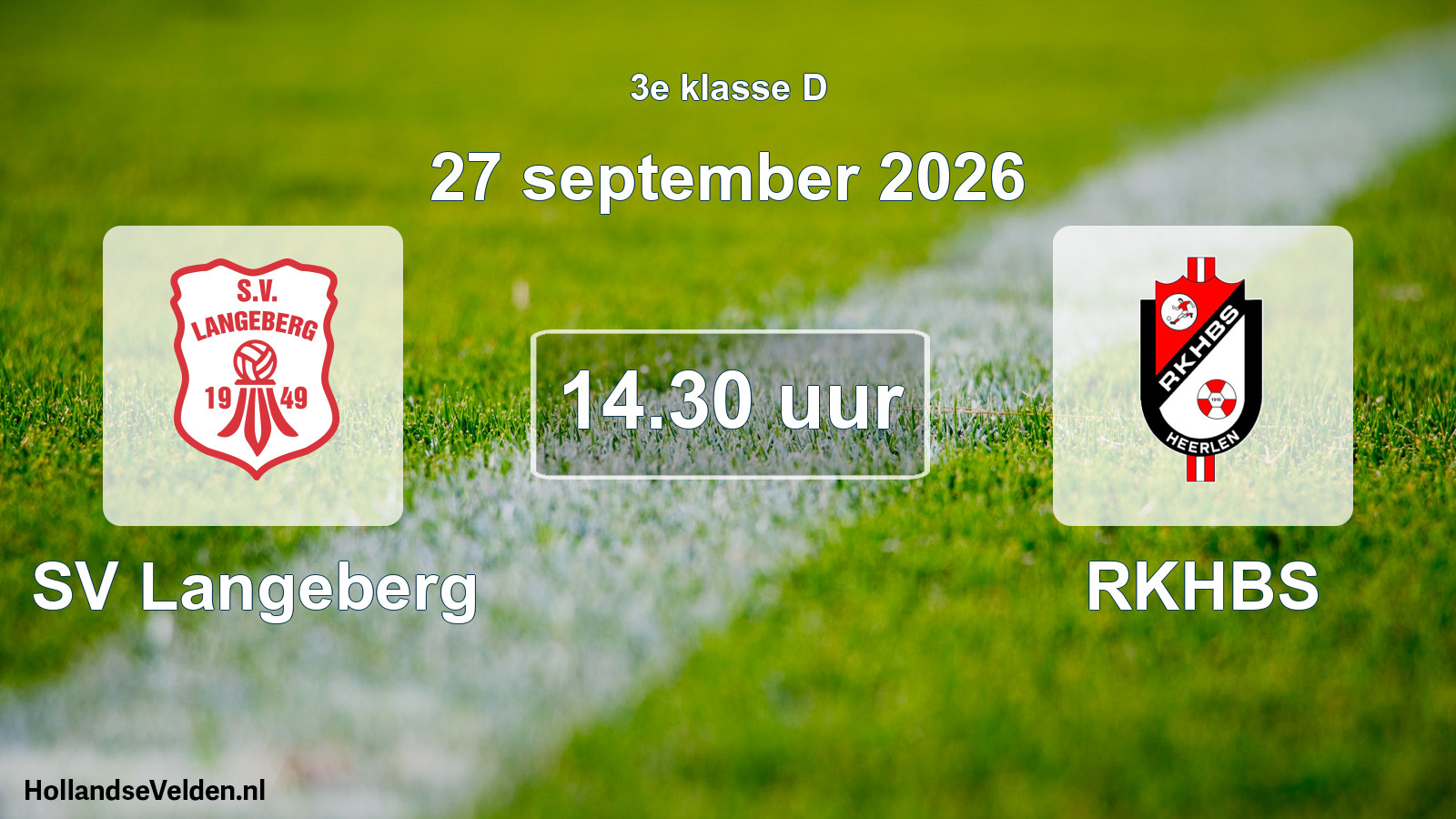 Geplande wedstrijd: SV Langeberg - RKHBS (27 september 2026)