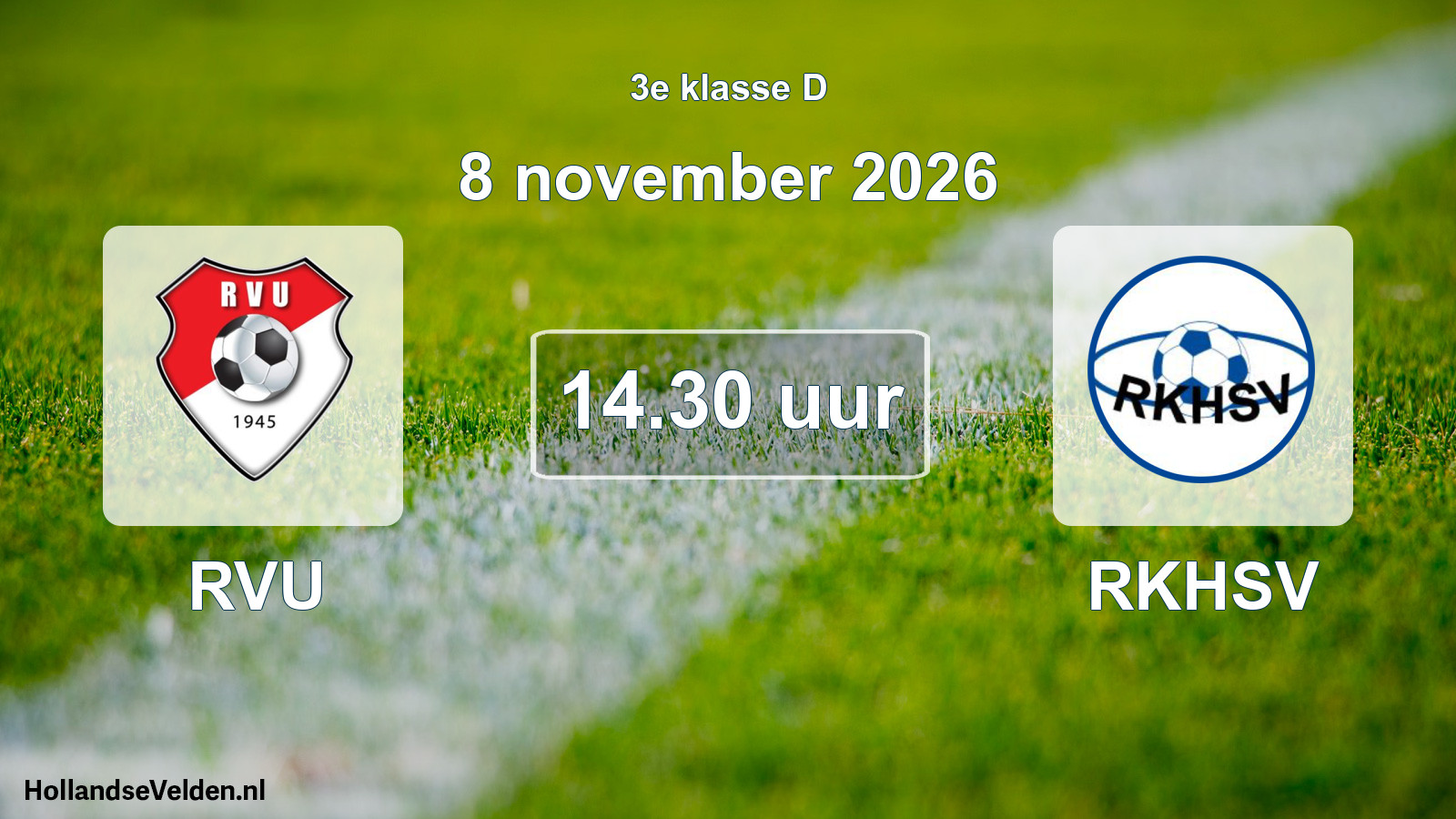 Geplande wedstrijd: RVU - RKHSV (8 november 2026)