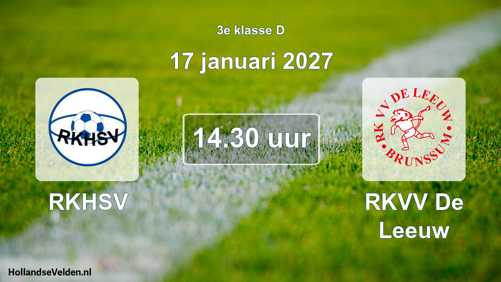 Geplande wedstrijd: RKHSV - RKVV De Leeuw (17 januari 2027)