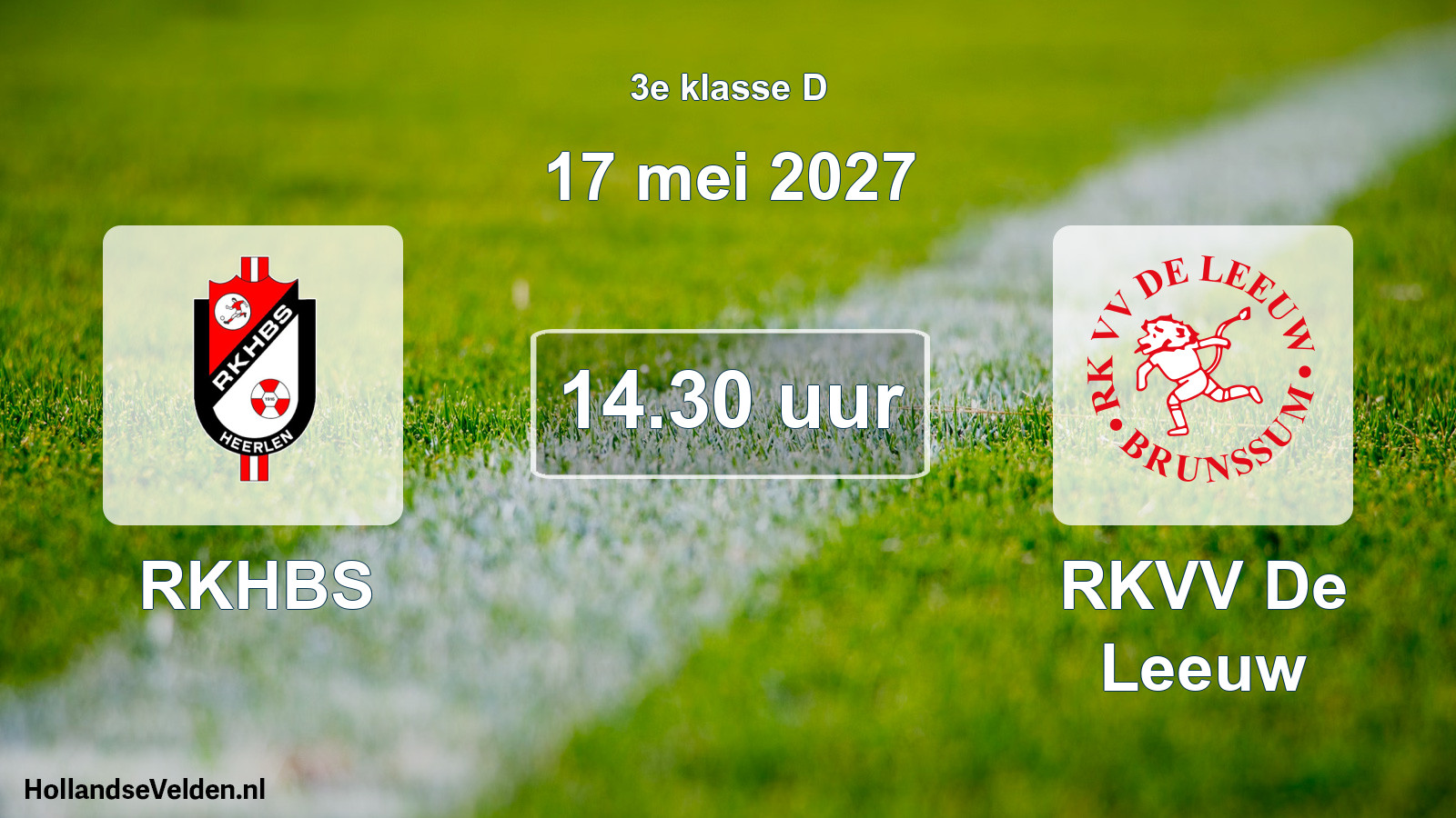Geplande wedstrijd: RKHBS - RKVV De Leeuw (17 mei 2027)