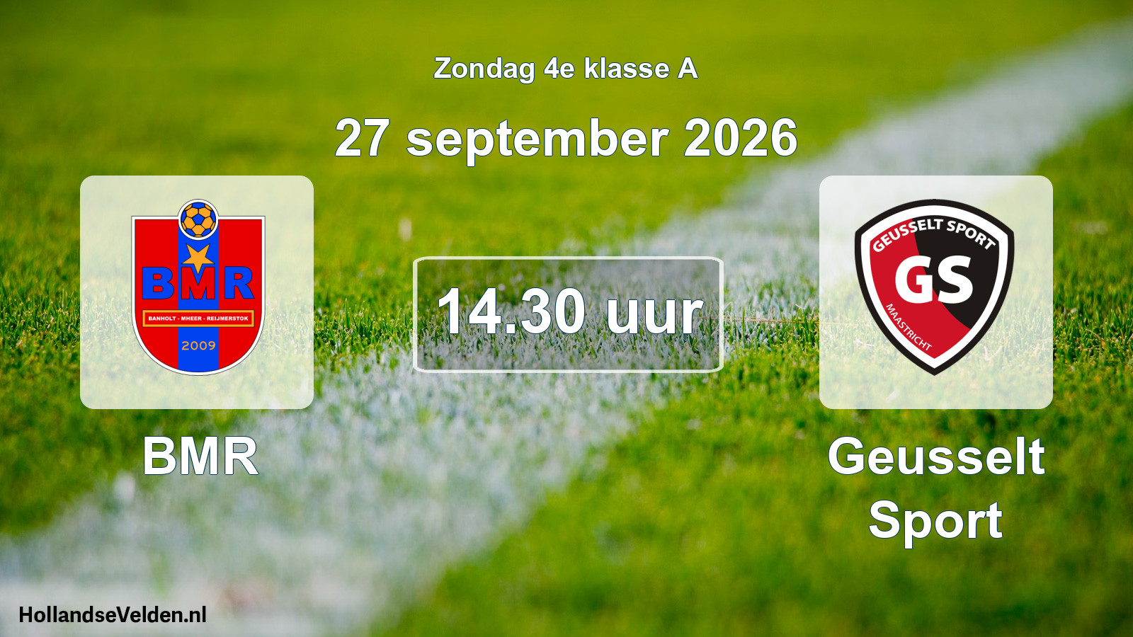 Geplande wedstrijd: BMR - Geusselt Sport (27 september 2026)