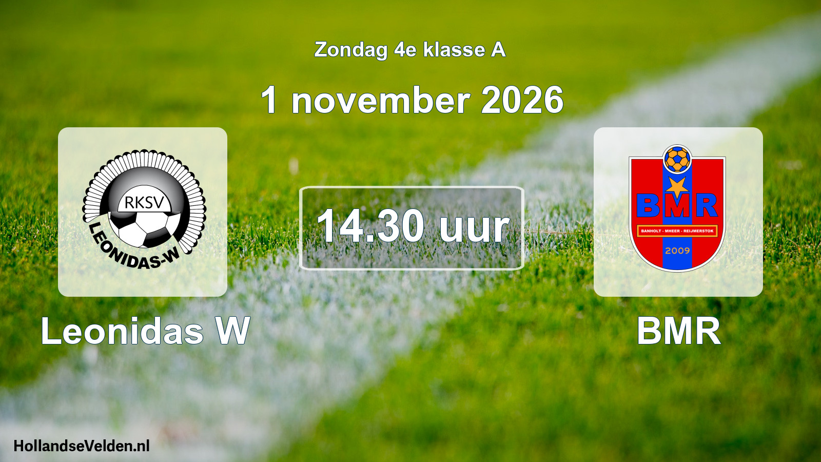 Geplande wedstrijd: Leonidas W - BMR (1 november 2026)