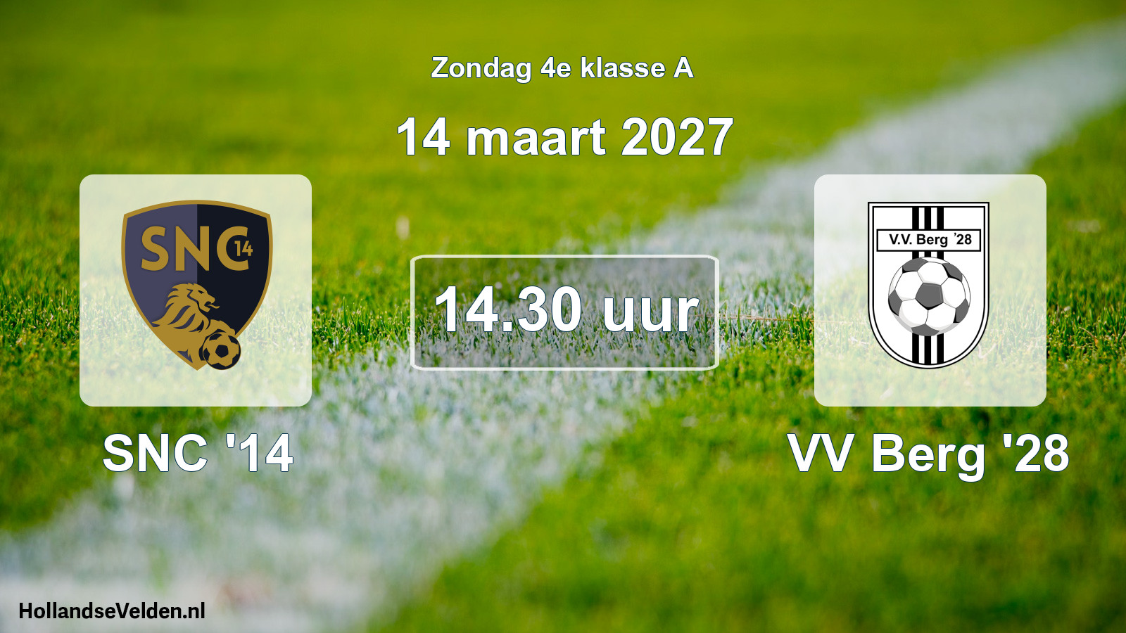Scheduled Match: SNC '14 - VV Berg '28 (14 March 2027)