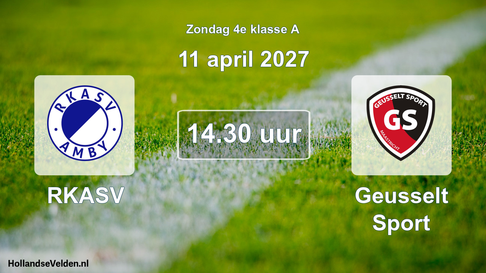 Geplande wedstrijd: RKASV - Geusselt Sport (11 april 2027)