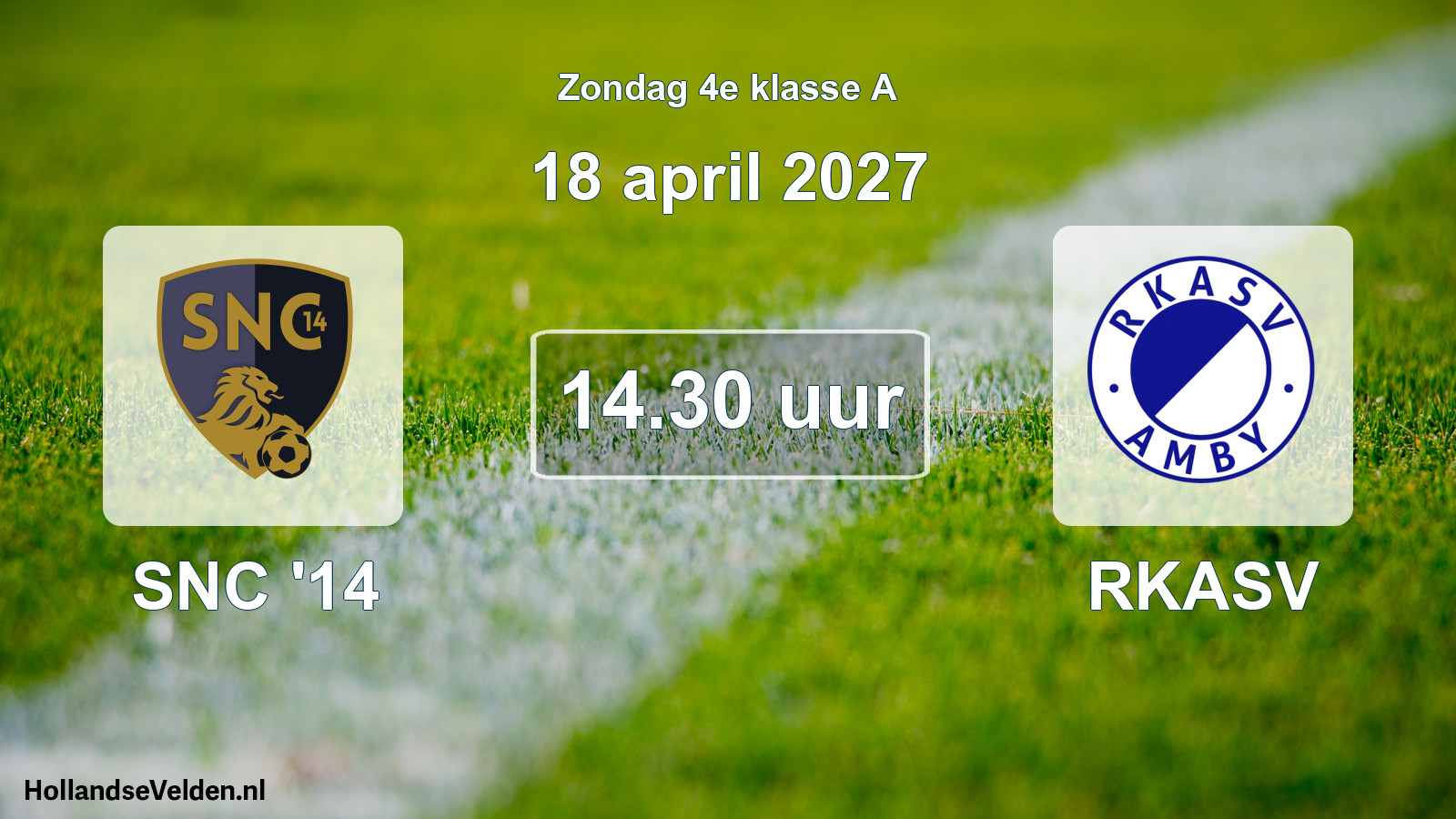 Geplande wedstrijd: SNC '14 - RKASV (18 april 2027)