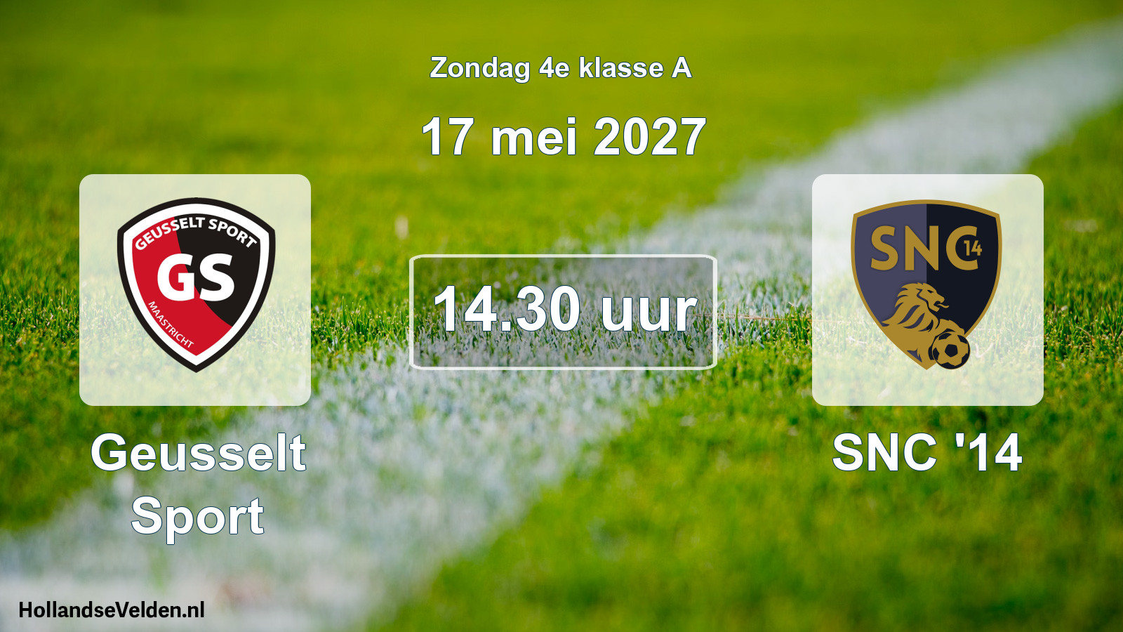 Geplande wedstrijd: Geusselt Sport - SNC '14 (17 mei 2027)