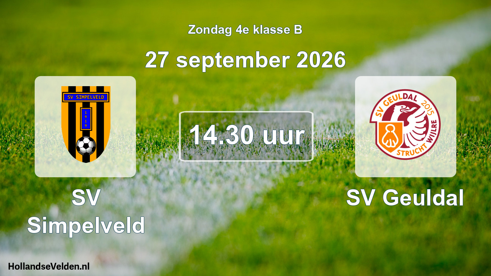 Geplande wedstrijd: SV Simpelveld - SV Geuldal (27 september 2026)