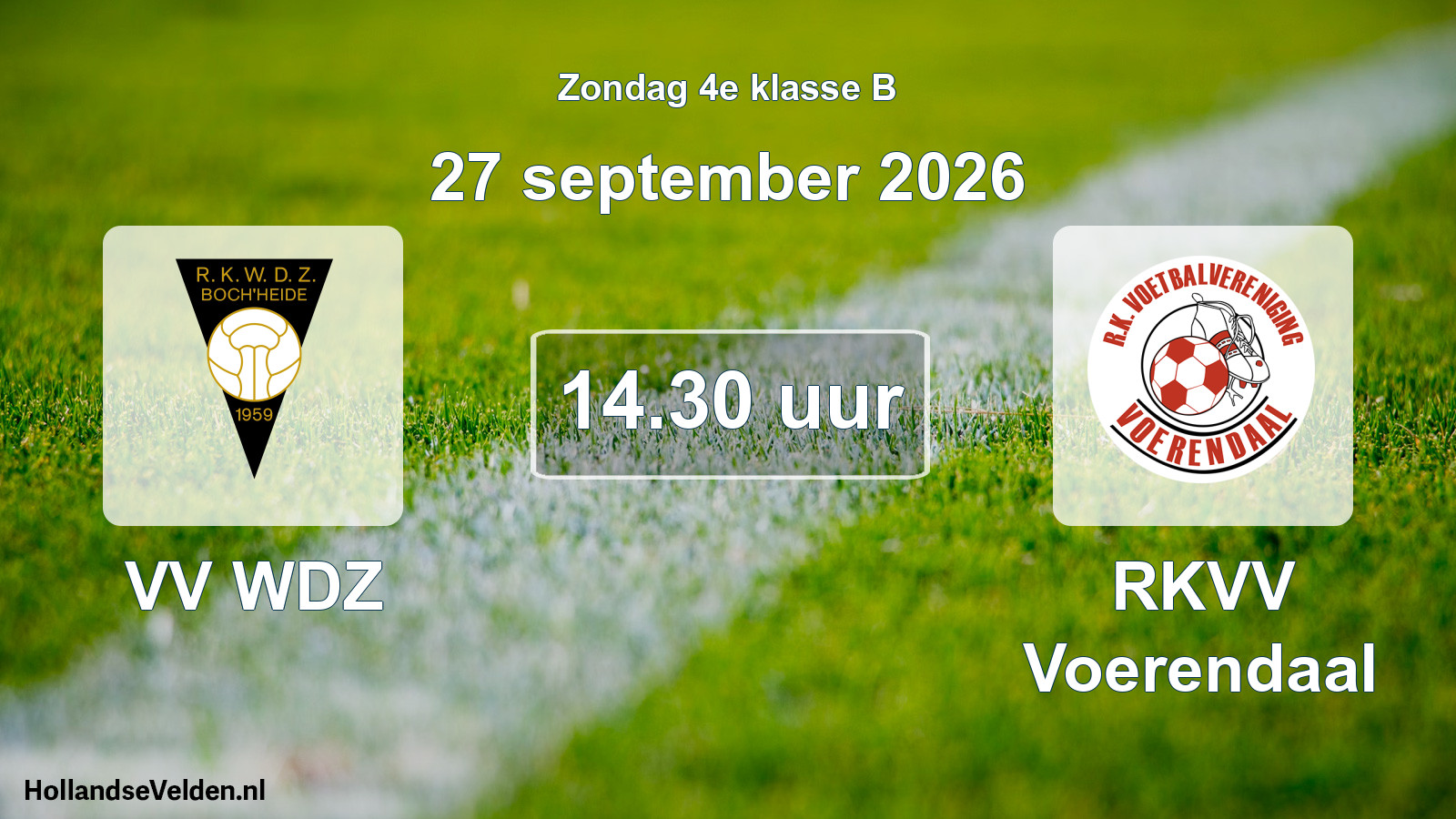 Geplande wedstrijd: VV WDZ - RKVV Voerendaal (27 september 2026)