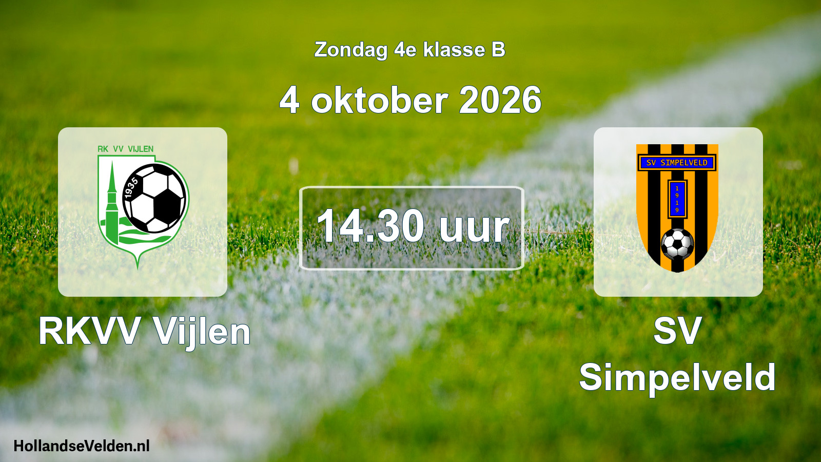 Geplande wedstrijd: RKVV Vijlen - SV Simpelveld (4 oktober 2026)