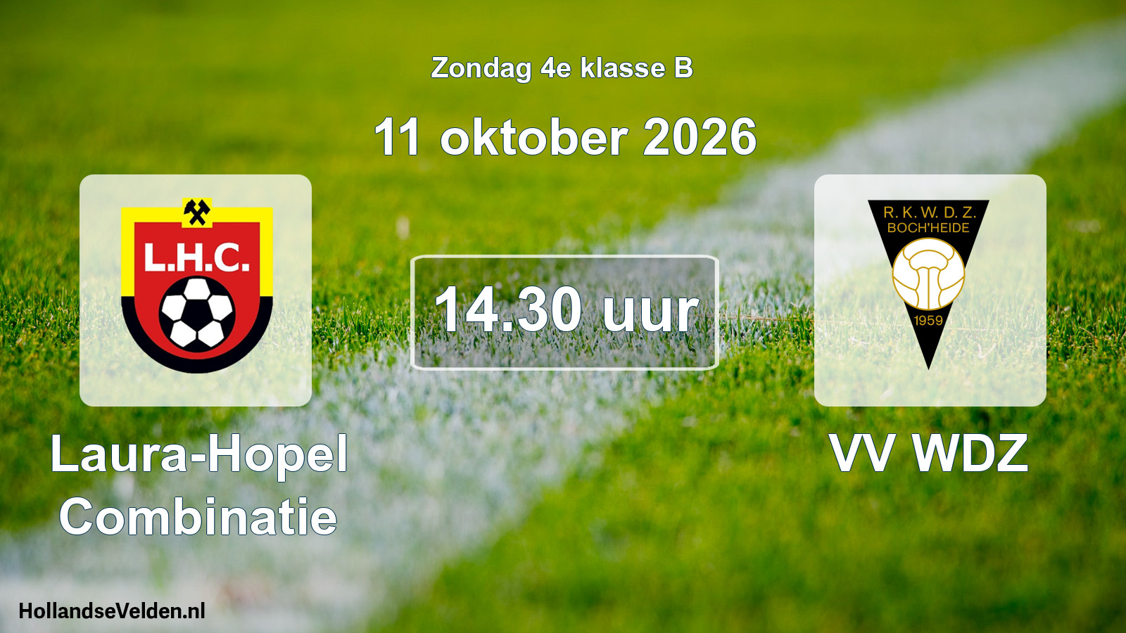 Geplande wedstrijd: Laura-Hopel Combinatie - VV WDZ (11 oktober 2026)