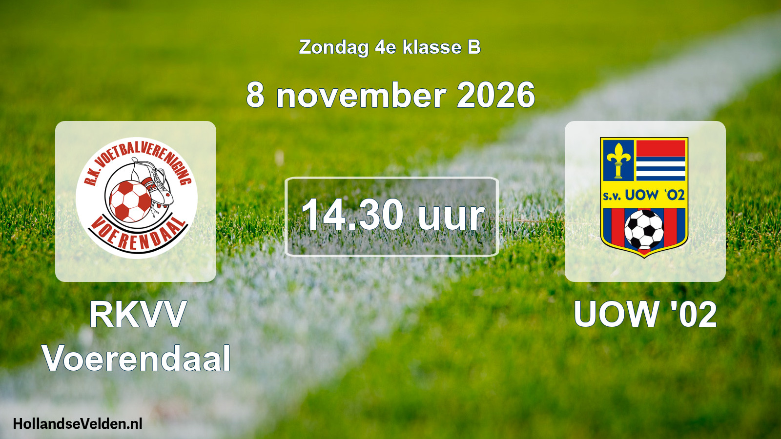 Geplande wedstrijd: RKVV Voerendaal - UOW '02 (8 november 2026)