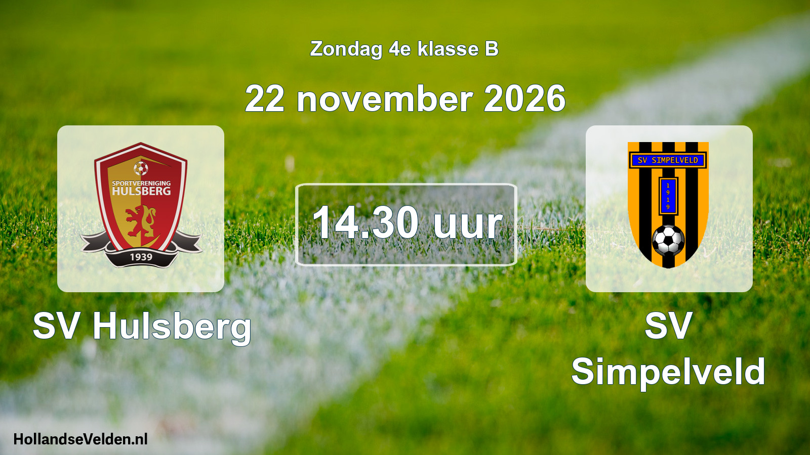 Geplande wedstrijd: SV Hulsberg - SV Simpelveld (22 november 2026)