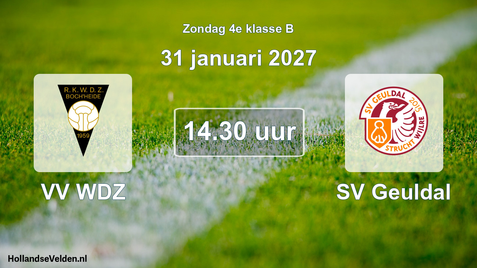 Geplande wedstrijd: VV WDZ - SV Geuldal (31 januari 2027)