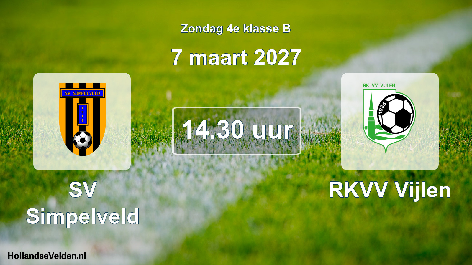 Geplande wedstrijd: SV Simpelveld - RKVV Vijlen (7 maart 2027)