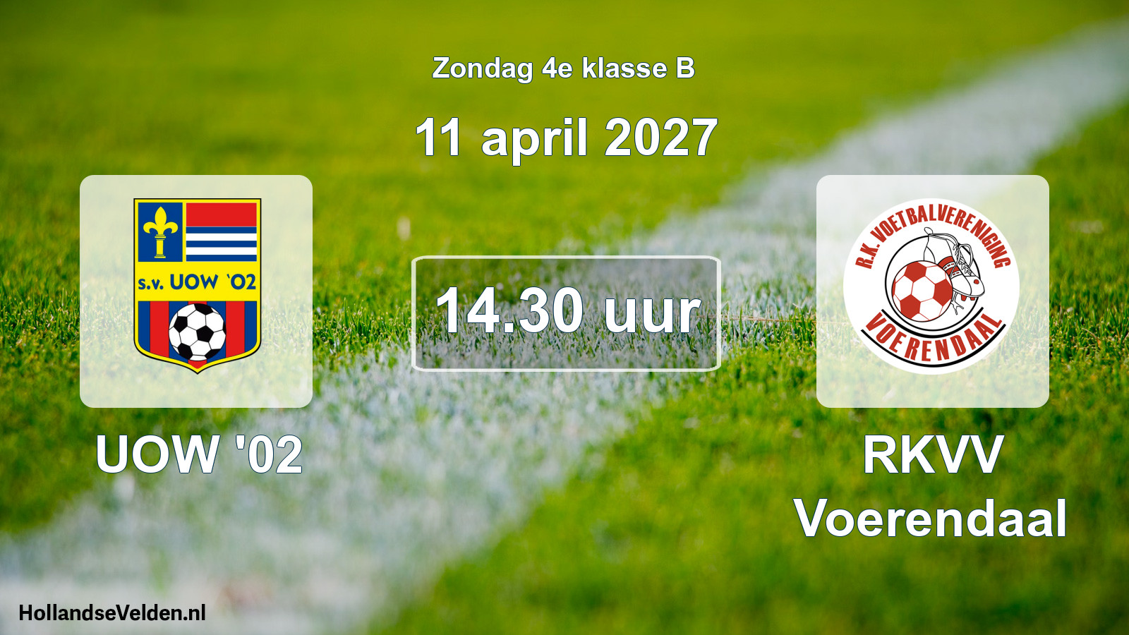 Geplande wedstrijd: UOW '02 - RKVV Voerendaal (11 april 2027)