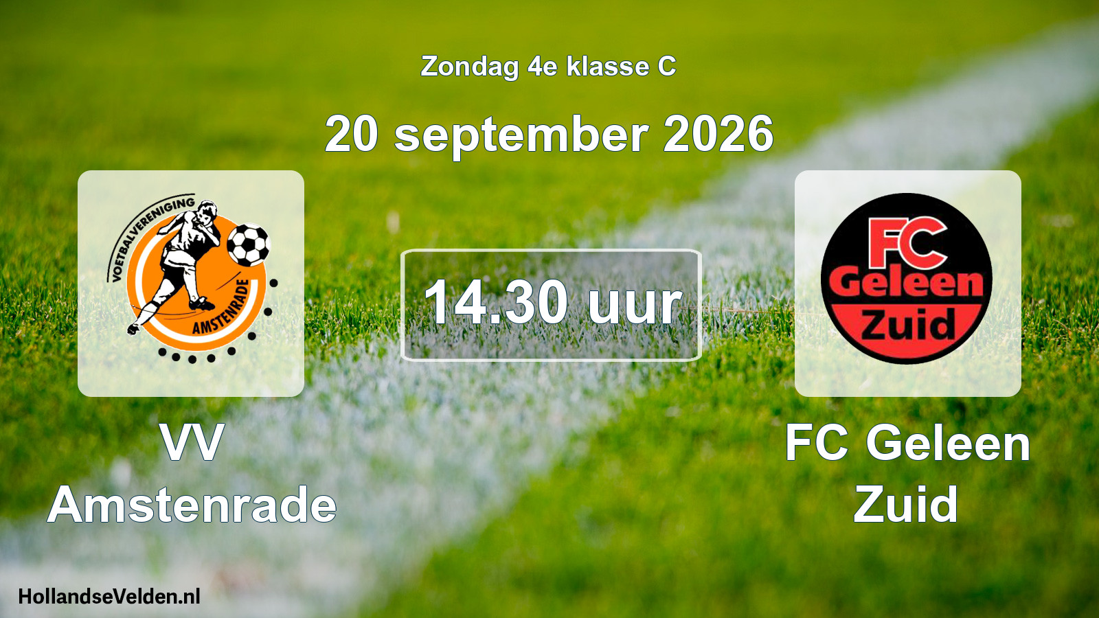 Geplande wedstrijd: VV Amstenrade - FC Geleen Zuid (20 september 2026)