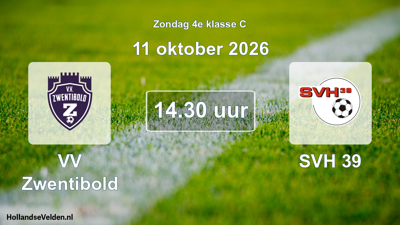 Geplande wedstrijd: VV Zwentibold - SVH 39 (11 oktober 2026)