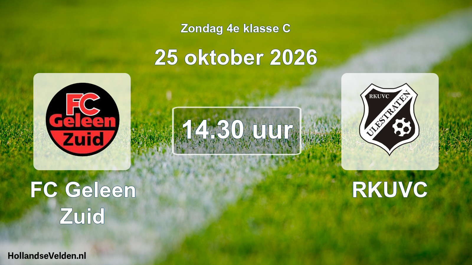 Geplande wedstrijd: FC Geleen Zuid - RKUVC (25 oktober 2026)