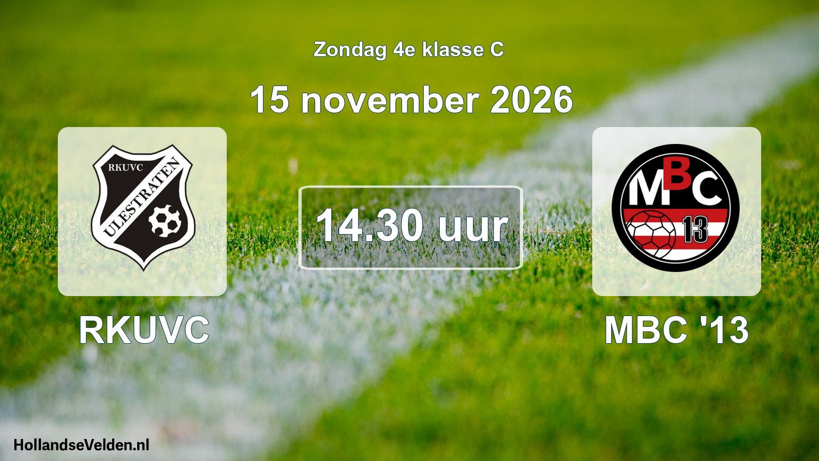 Geplande wedstrijd: RKUVC - MBC '13 (15 november 2026)