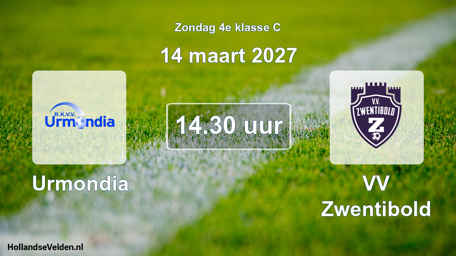 Geplande wedstrijd: Urmondia - VV Zwentibold (14 maart 2027)