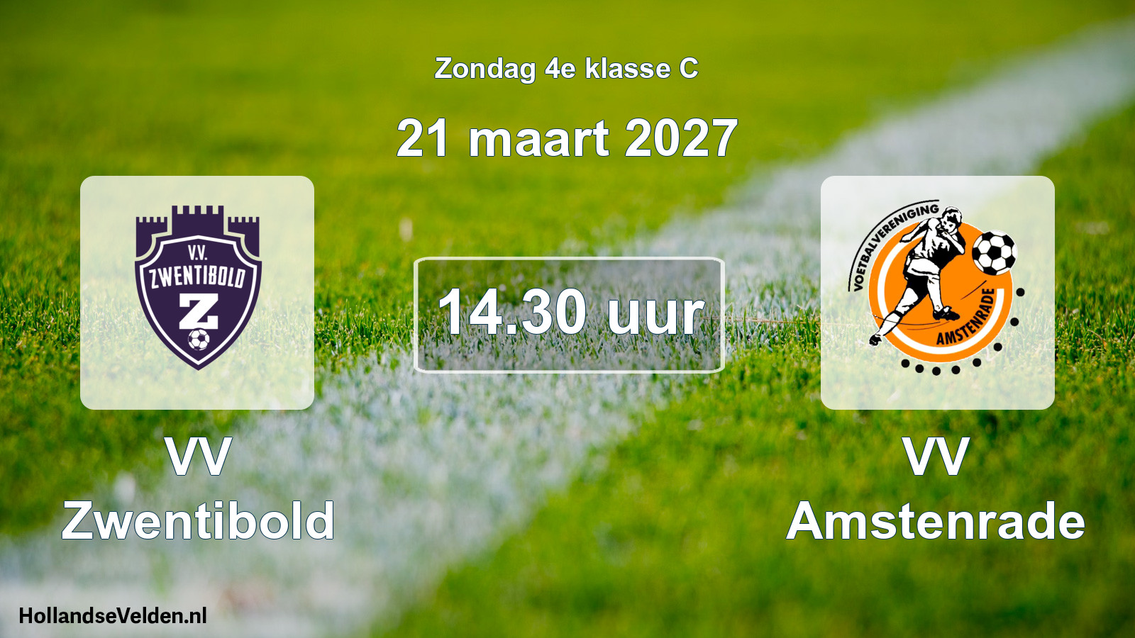 Geplande wedstrijd: VV Zwentibold - VV Amstenrade (21 maart 2027)