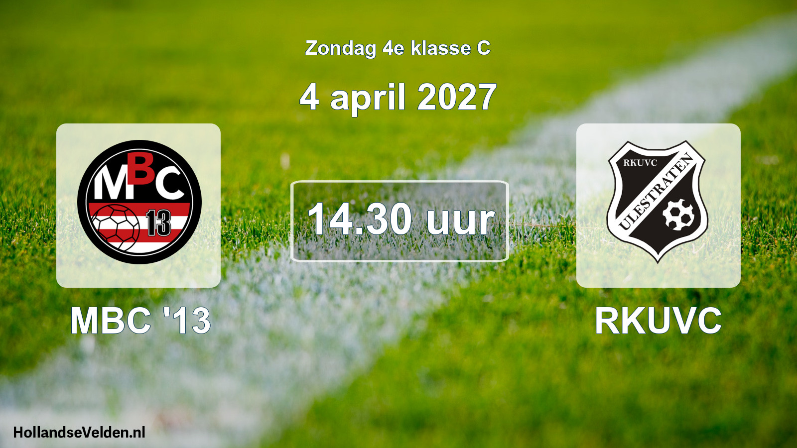 Geplande wedstrijd: MBC '13 - RKUVC (4 april 2027)