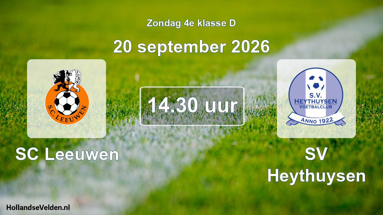 Scheduled Match: SC Leeuwen - SV Heythuysen (20 September 2026)