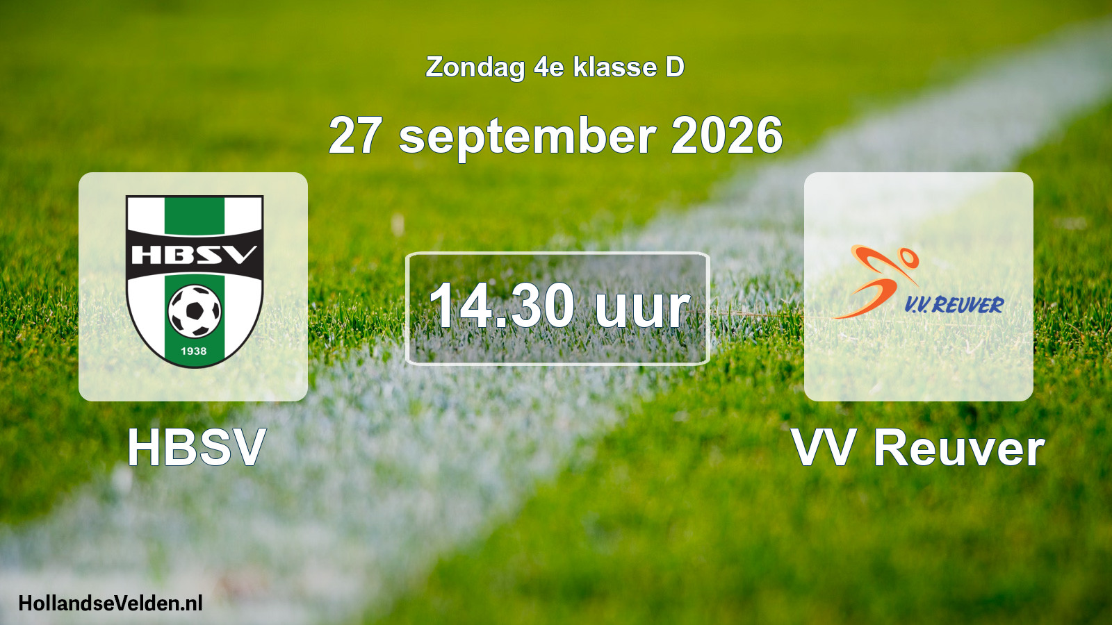 Geplande wedstrijd: HBSV - VV Reuver (27 september 2026)