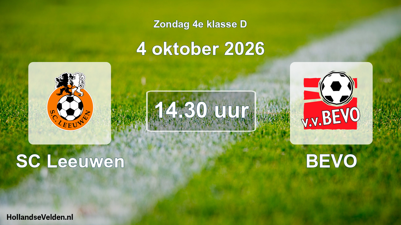 Scheduled Match: SC Leeuwen - BEVO (4 October 2026)
