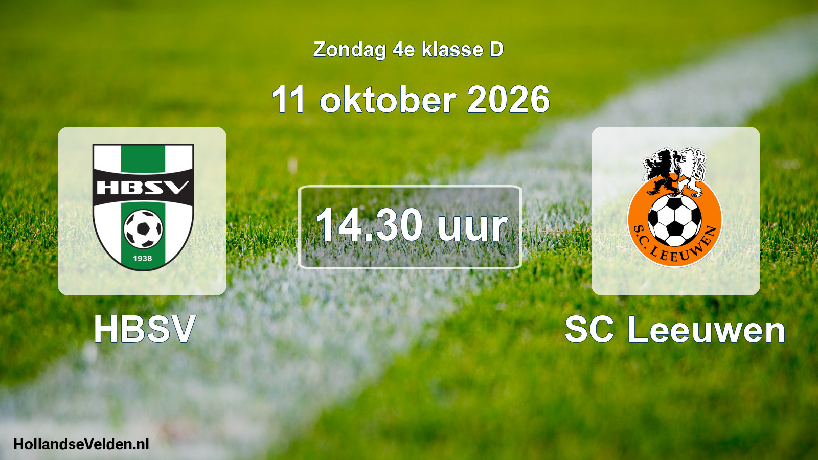 Geplande wedstrijd: HBSV - SC Leeuwen (11 oktober 2026)