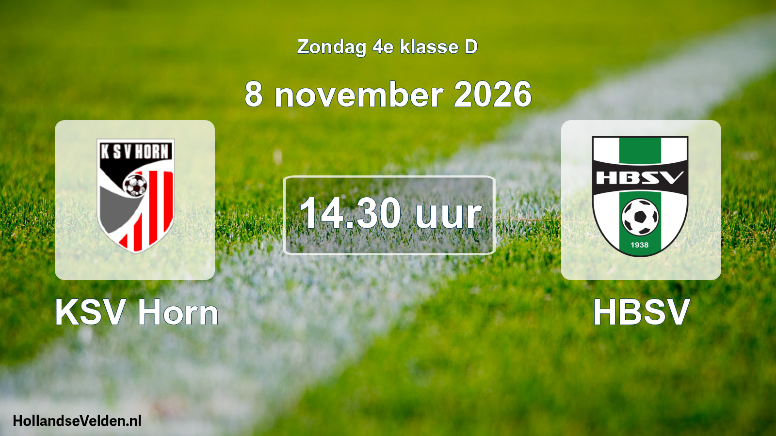 Geplande wedstrijd: KSV Horn - HBSV (8 november 2026)