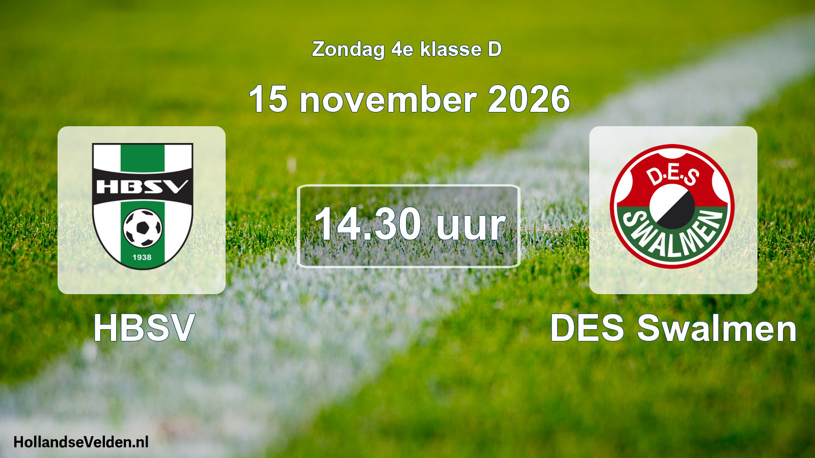Geplande wedstrijd: HBSV - DES Swalmen (15 november 2026)