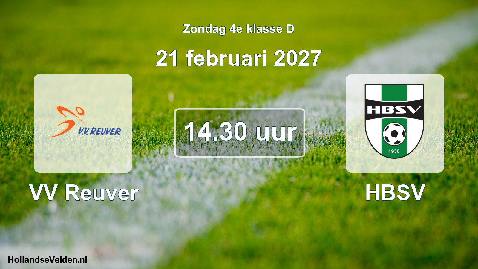 Geplande wedstrijd: VV Reuver - HBSV (21 februari 2027)