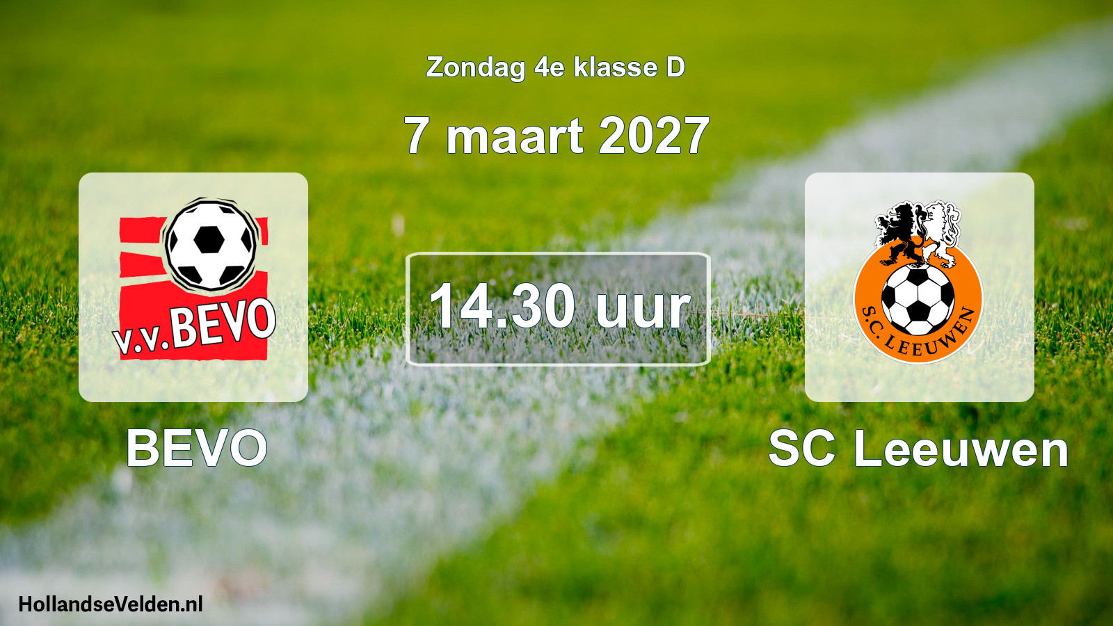 Geplande wedstrijd: BEVO - SC Leeuwen (7 maart 2027)